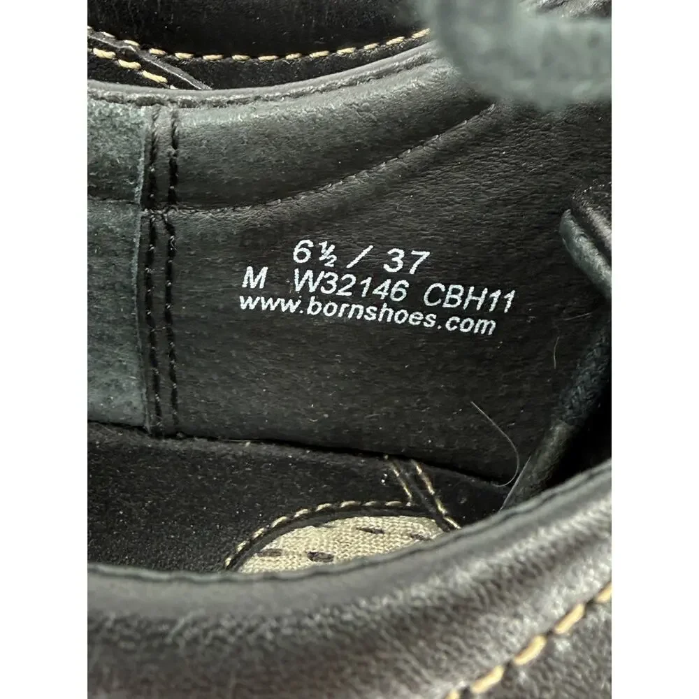 Børn Women's Jean Leather Oxford Lace-Up Shoes Black Size 6.5 M Style: W32146